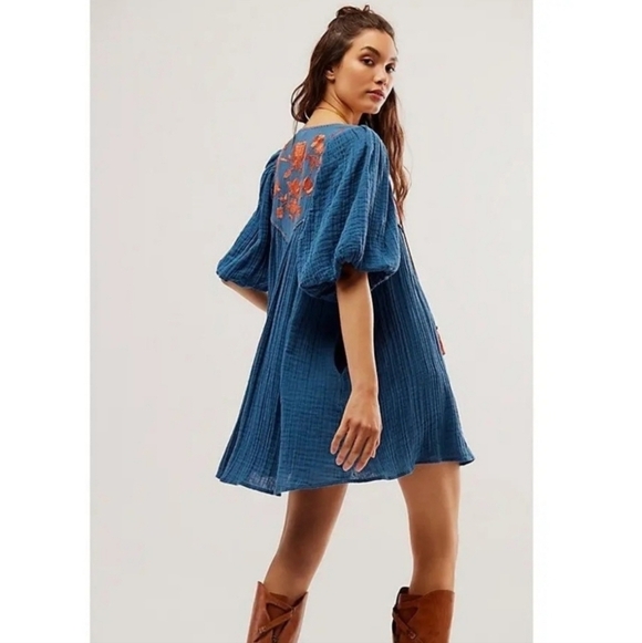 Free People Rosa Linda Embroidered Dress Size XS - Picture 4 of 8